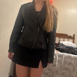 Classic Black Leather Jacket for Women